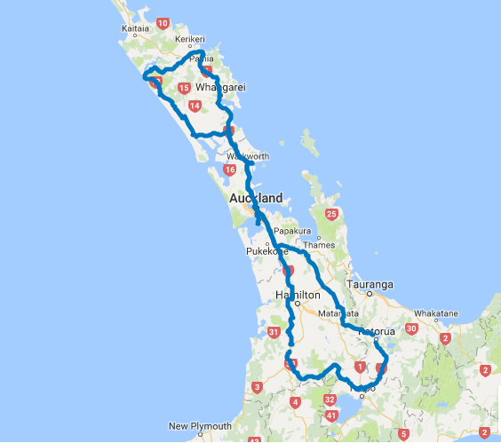 Map of 8 Day Northern Highlights Self Drive