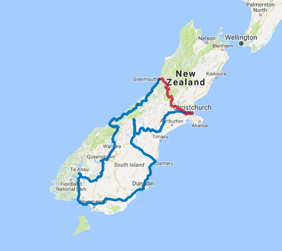 Map of 8 Day Taste of the South Family Adventure Self Drive