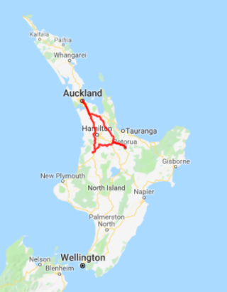 5 Day Waitomo, Rotorua and Hobbiton New Zealand Independent Coach Tour Map